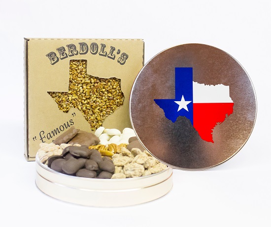 PECAN PIE & GIFT COMBO 8- 2.5 LB TEXAS TIN DESIGN